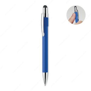 Olovka kemijska EDD aluminijska, plavi ispis, plava (royal)