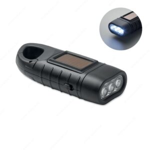 Svjetiljka SLUZ 3 led dinamo/solarna crna