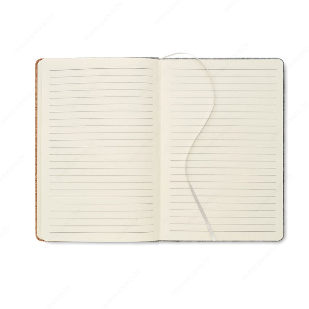 MO2553-07 Notes A5 CORKBOOK, sivi