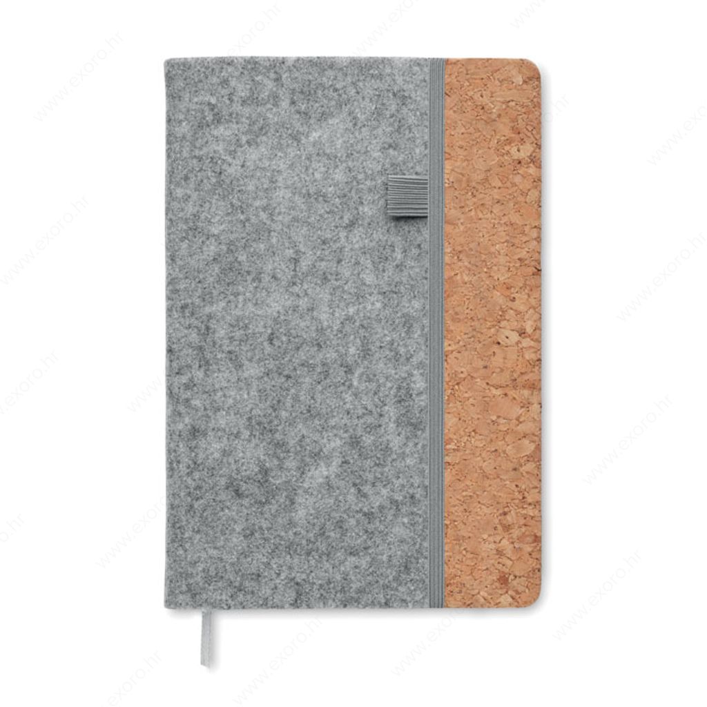 MO2553-07 Notes A5 CORKBOOK, sivi