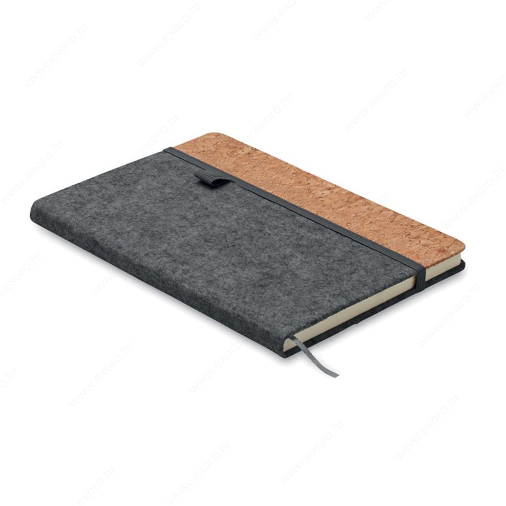 MO2553-15 Notes A5 CORKBOOK, tamno sivi