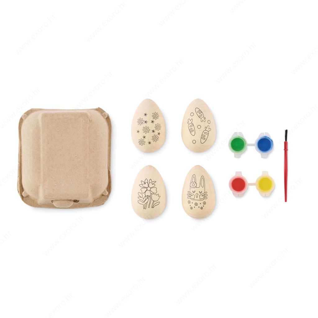 MO2563-40 Jaja i vodene boje EISET set pk4 drveno