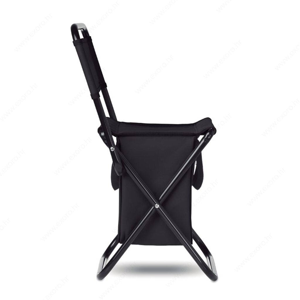 MO6112-03 Stolica za plažu SIT & DRINK s hladnjakom, crna