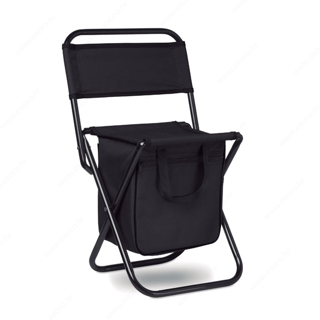 MO6112-03 Stolica za plažu SIT & DRINK s hladnjakom, crna