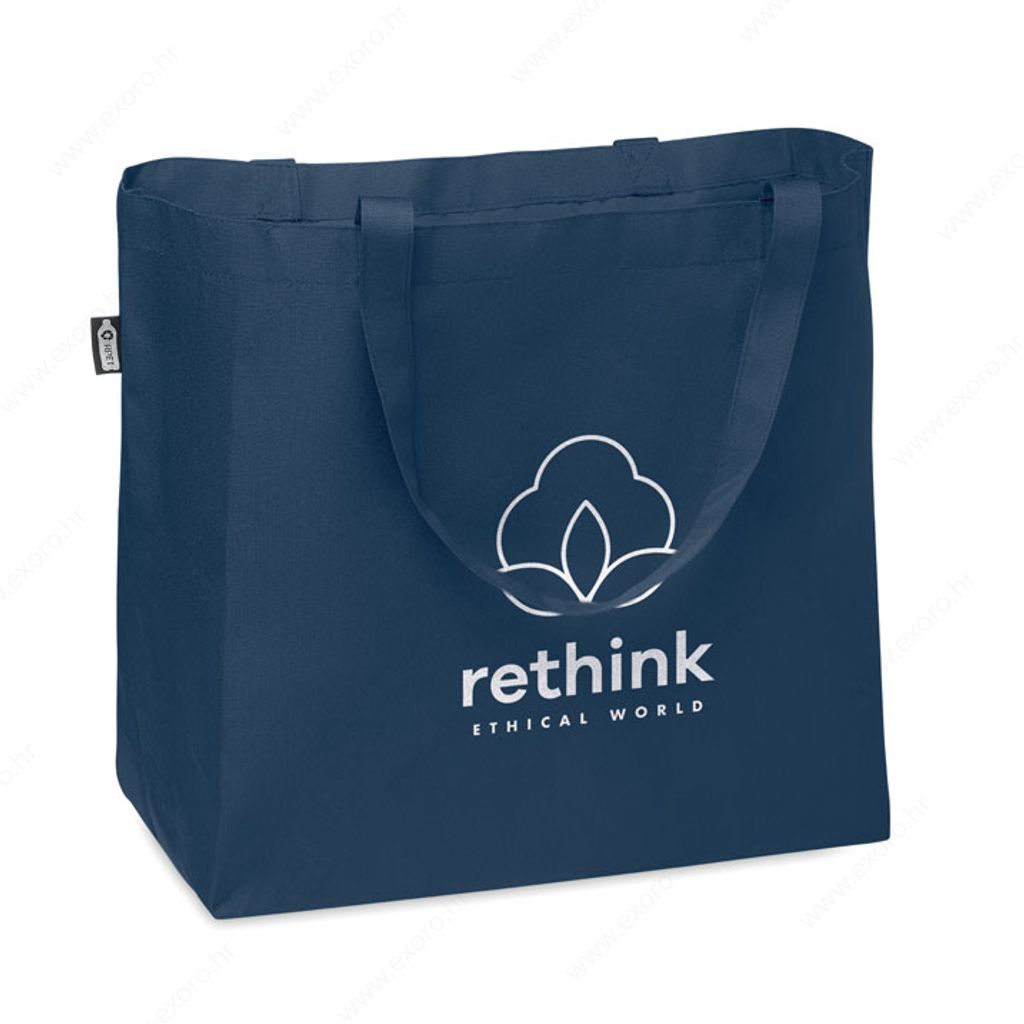 MO6134-04 Torba shopping FAMA duge ručke, reciklirana plastika, plava