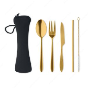 Pribor za jelo 5 SERVICE nehrđajući čelik, zlatni