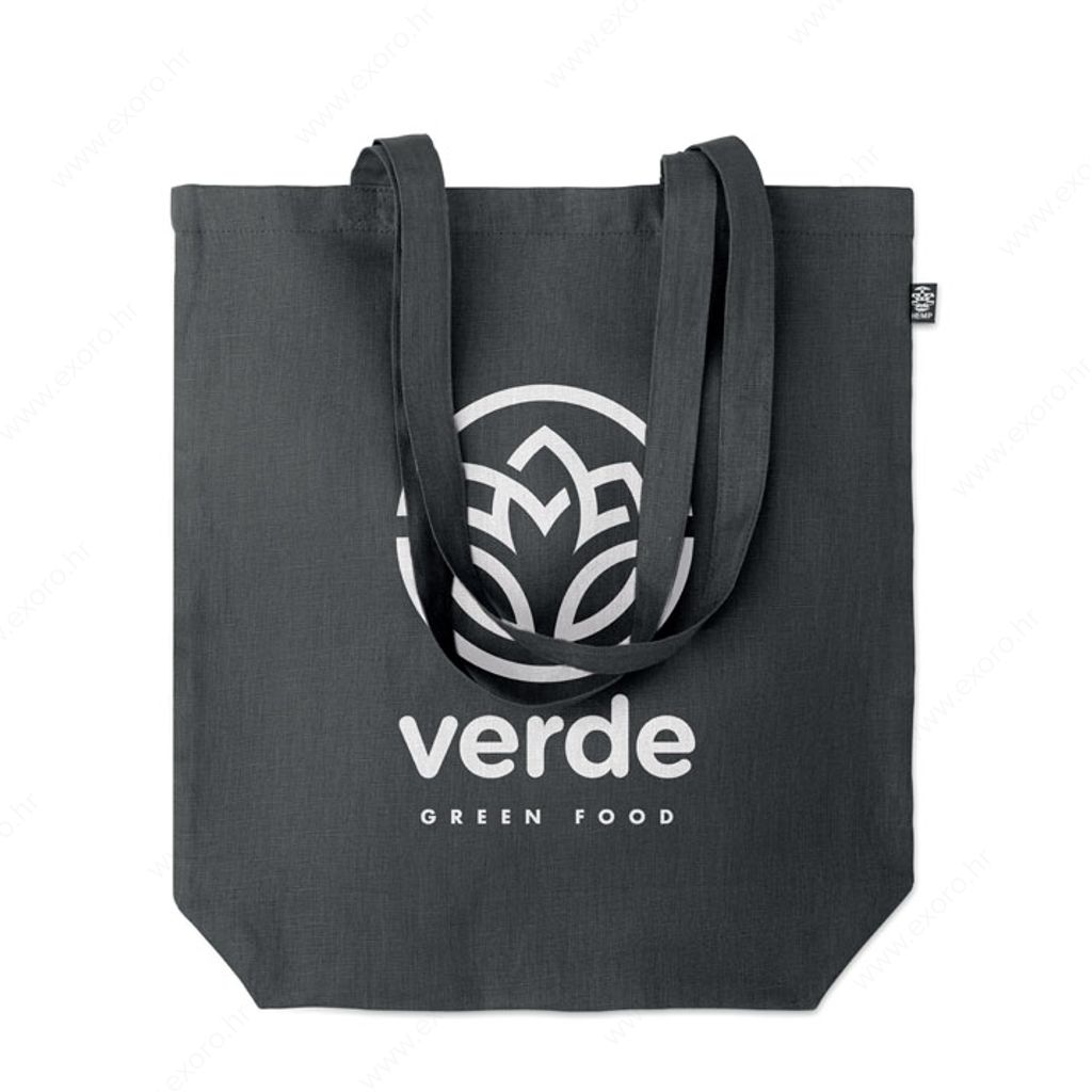 MO6162-03 Torba shopping NAIMA TOTE hemp sa dugim ručkama, 200g., crna