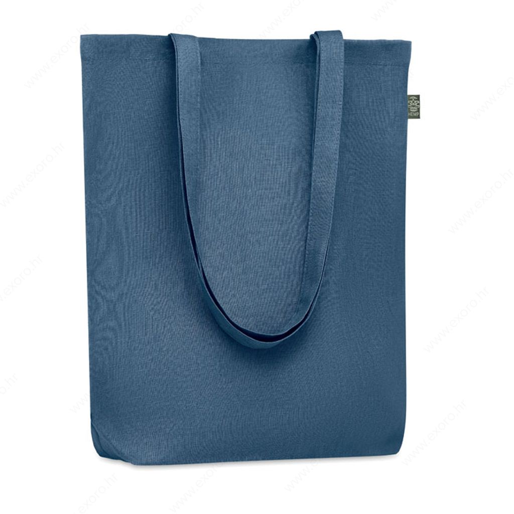 MO6162-04 Torba shopping NAIMA TOTE hemp sa dugim ručkama, 200g., plava