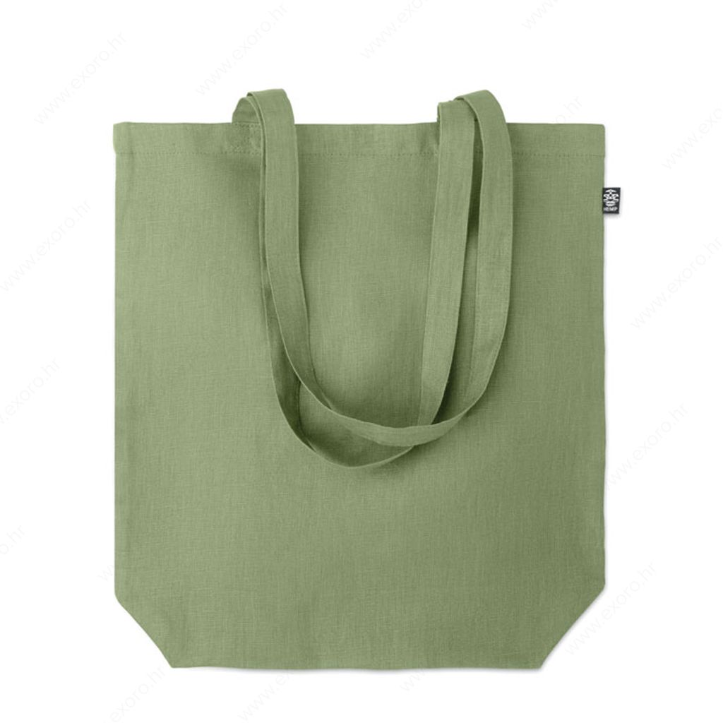 MO6162-09 Torba shopping NAIMA TOTE hemp sa dugim ručkama, 200g., zelena