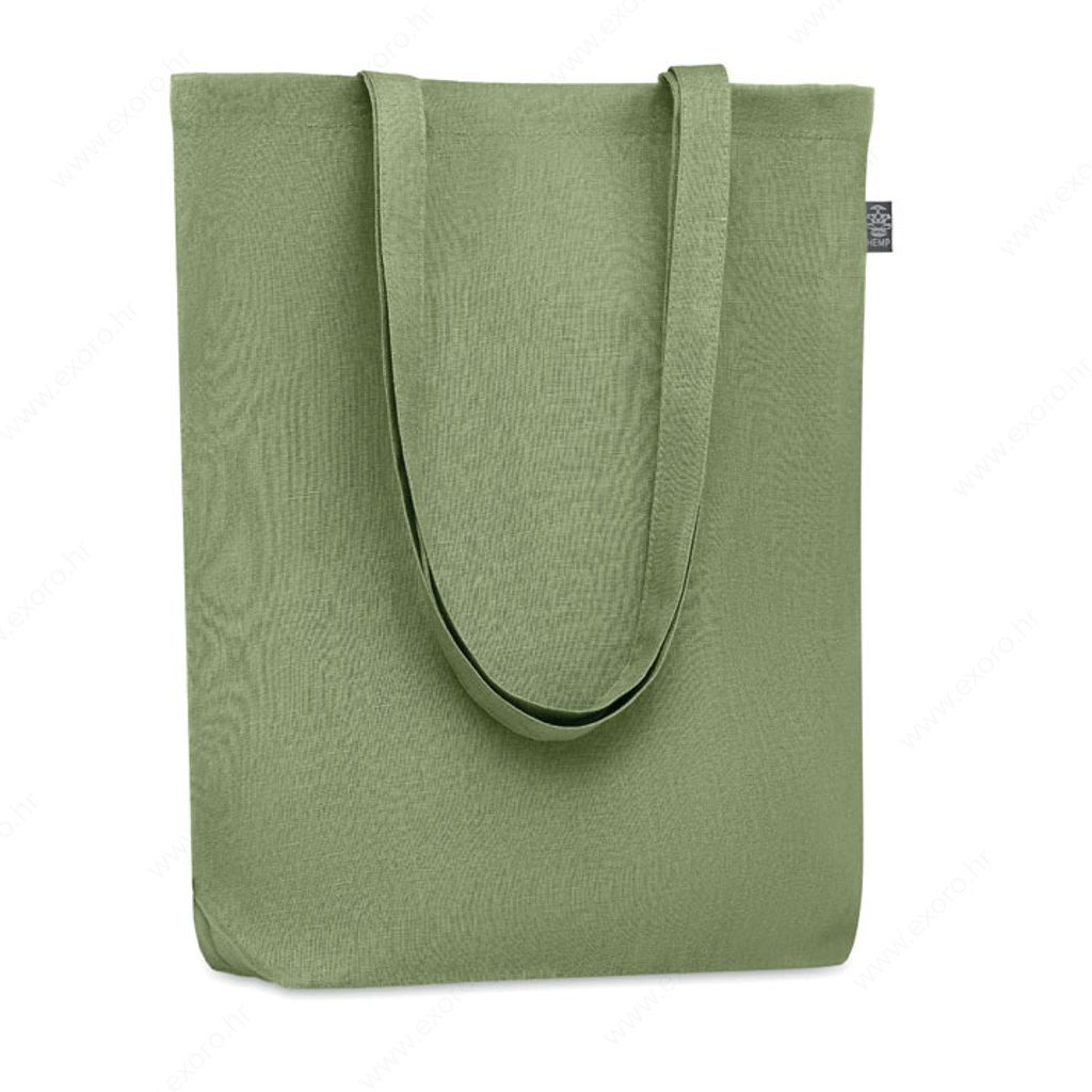 MO6162-09 Torba shopping NAIMA TOTE hemp sa dugim ručkama, 200g., zelena