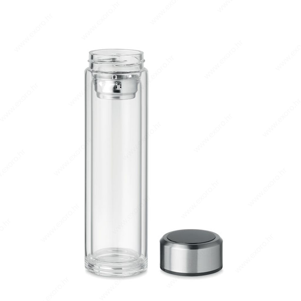 MO6169-22 Boca POLE GLASS termo + termometar, 500ml, prozirna
