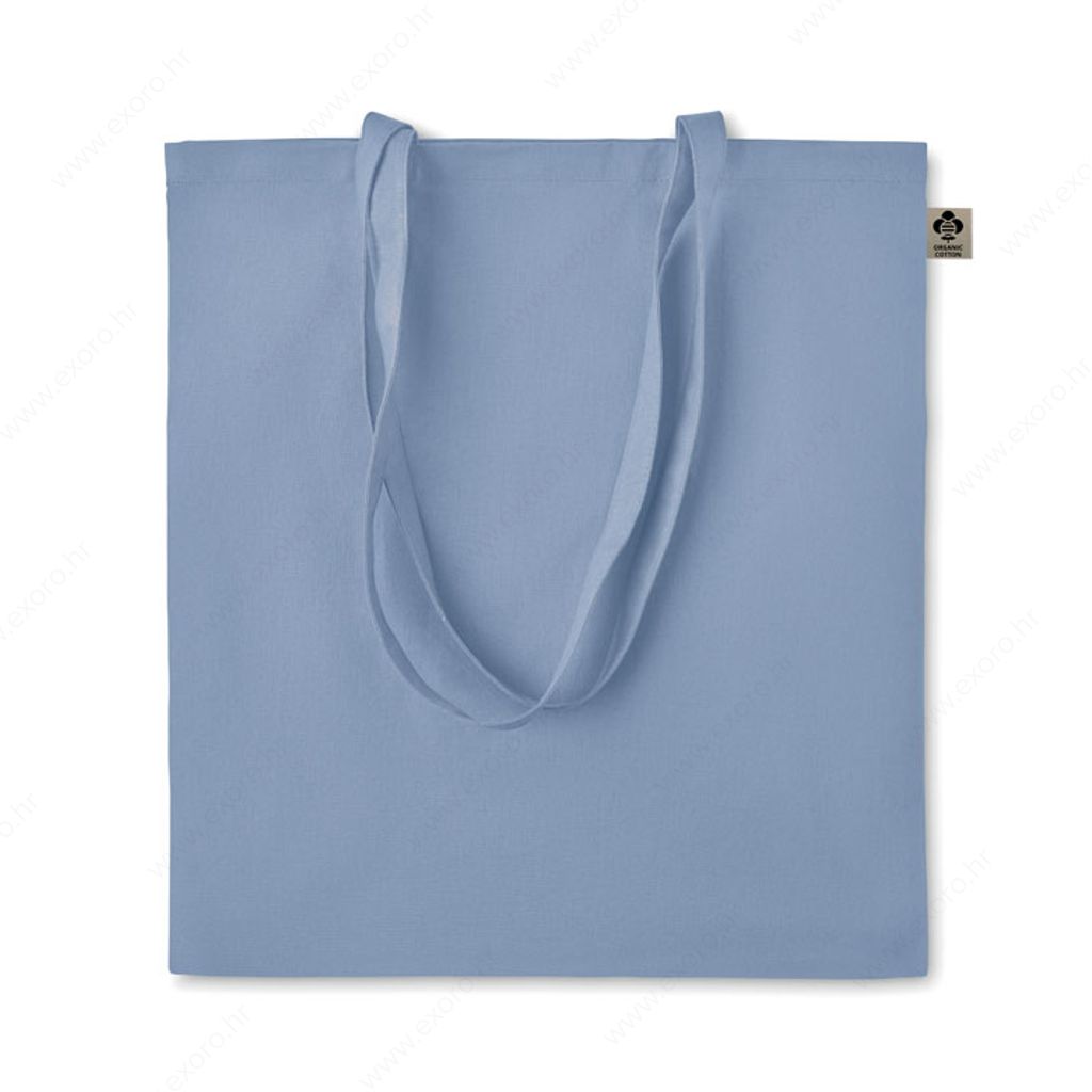 MO6189-66 Torba shopping ZIMDE COLOUR duge ručke, 140gr. , 100% pamuk, svijetlo plava
