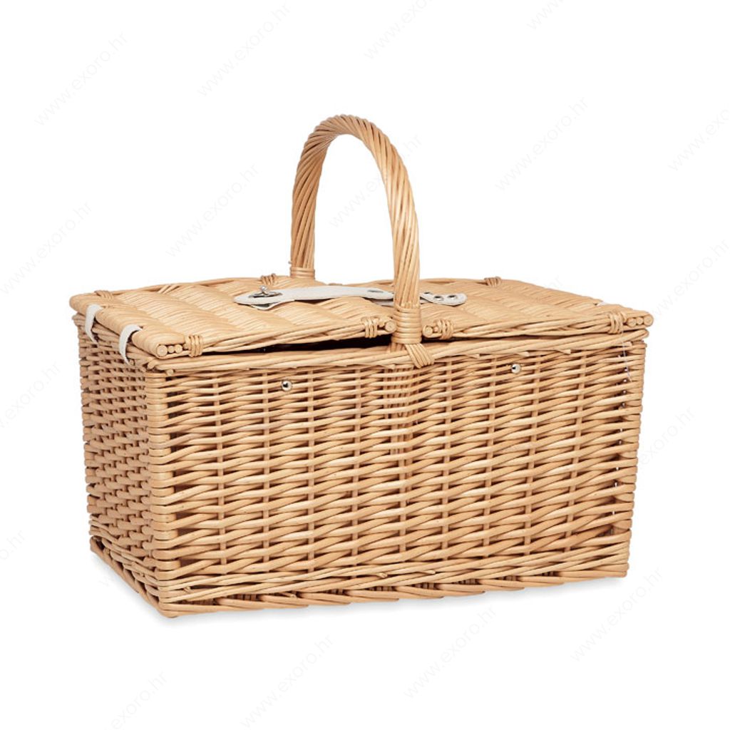 MO6194-40 Piknik košara set za 4 osobe MIMBRE PLUS drvena