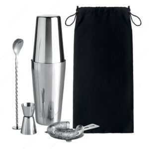 Set za koktele BOSTON srebrni