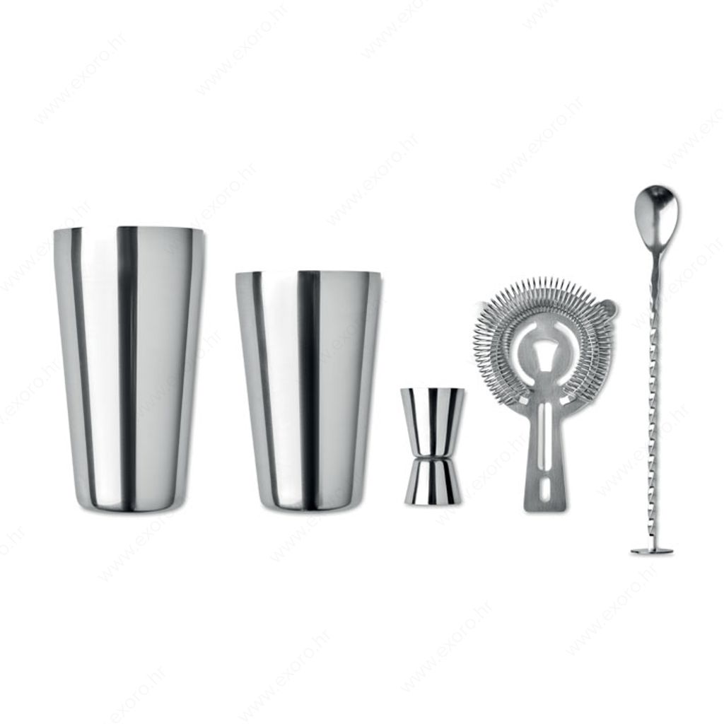 MO6224-17 Set za koktele BOSTON srebrni