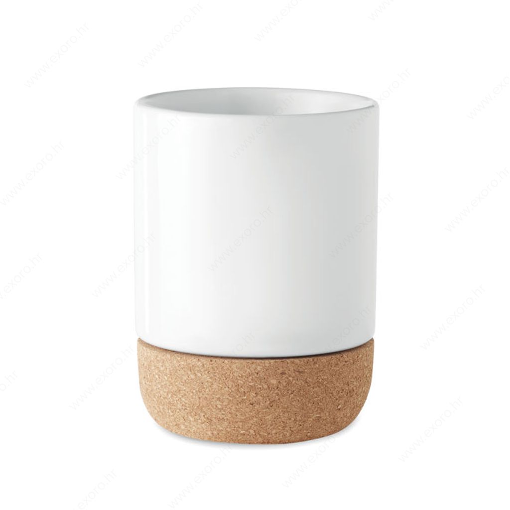 MO6323-06 Šalica SUBCORK keramička, sublim., 300ml, bijela