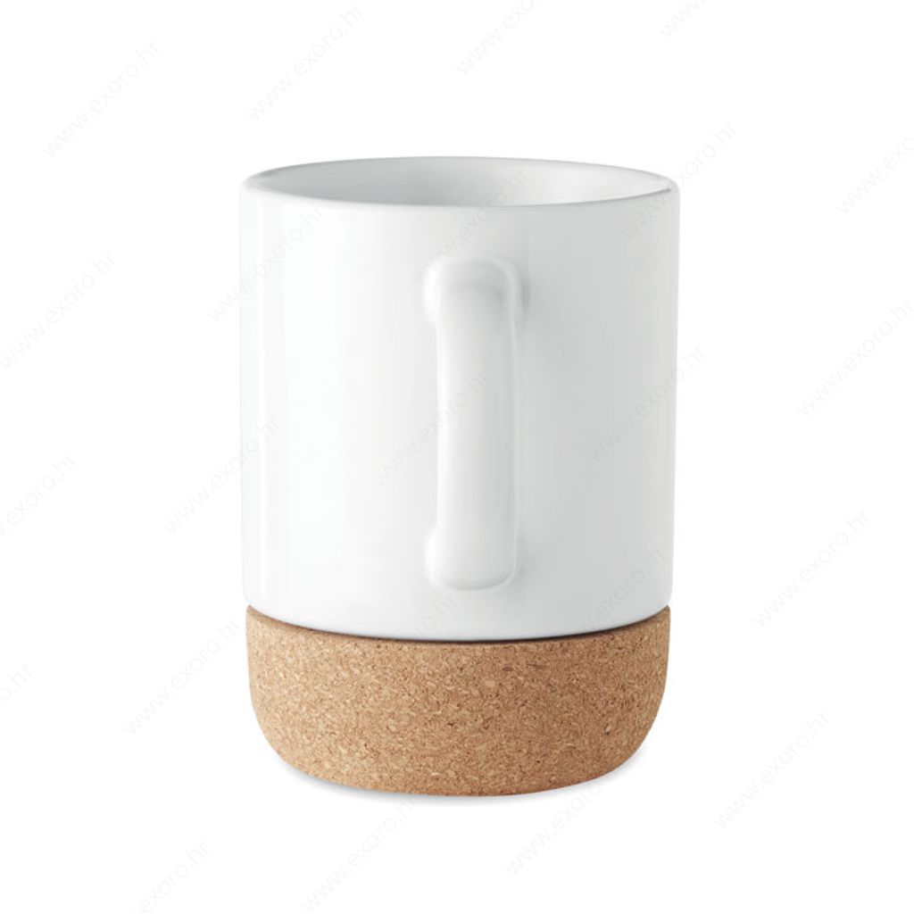 MO6323-06 Šalica SUBCORK keramička, sublim., 300ml, bijela