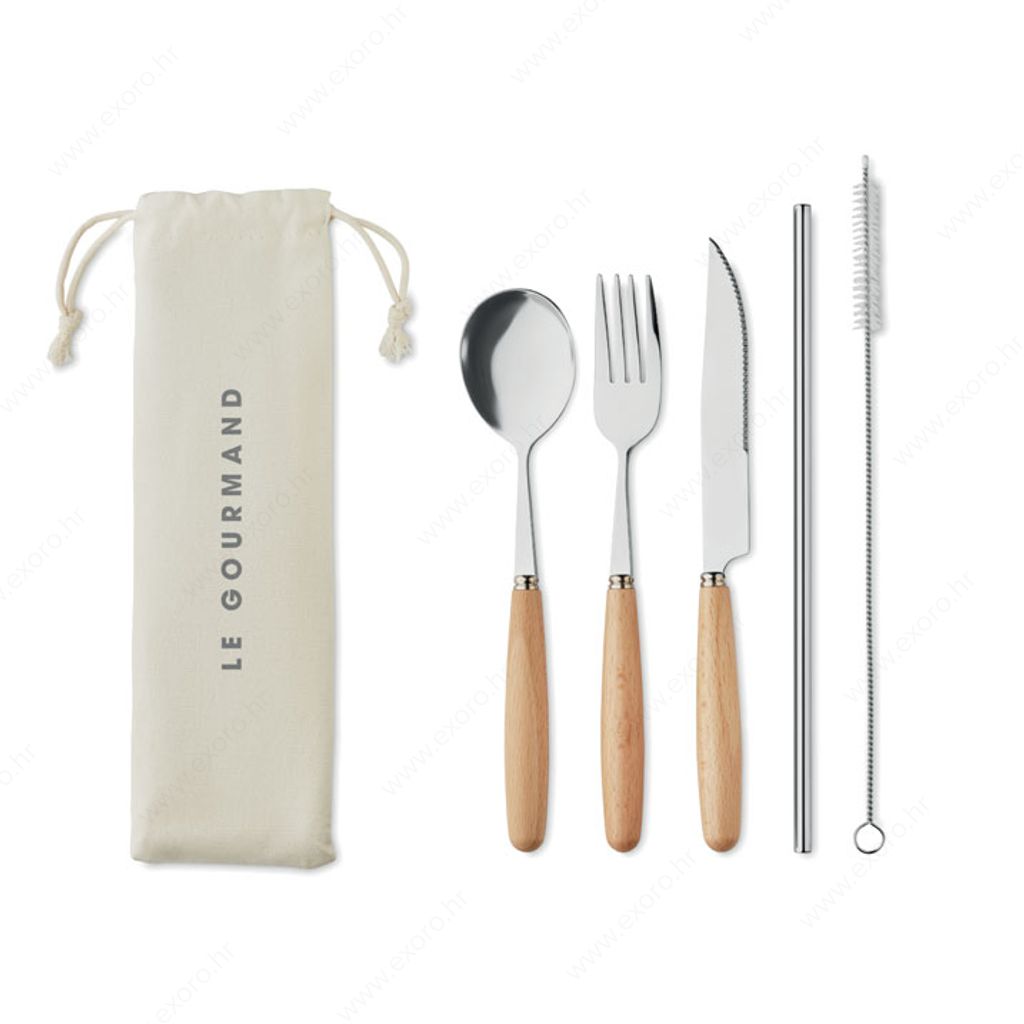 MO6336-13 Pribor za jelo CUSTA SET  nehrđajući čelik, natur