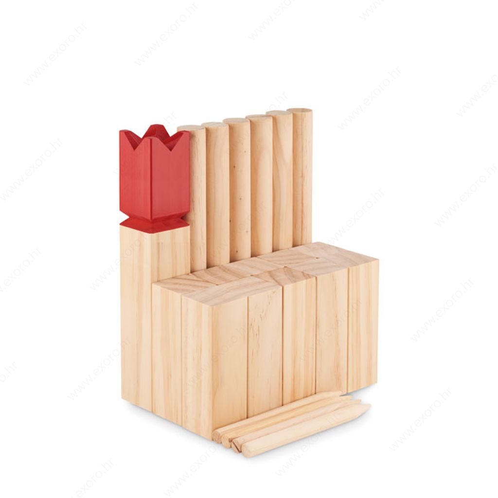 MO6396-40 Društvena igra bacanje stapova KING drvena