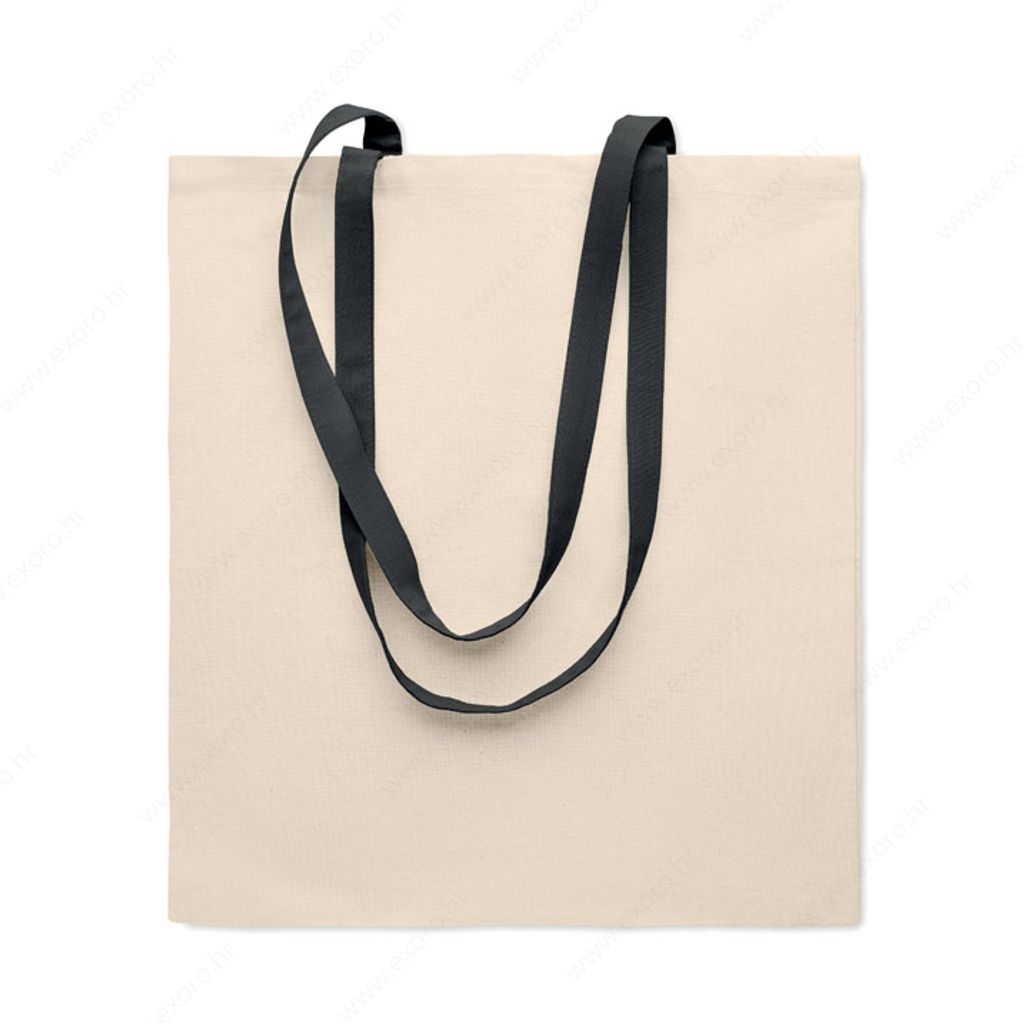 MO6437-03 Torba shopping ZEVRA 140gr. pamučna, duga ručka, natural/crna