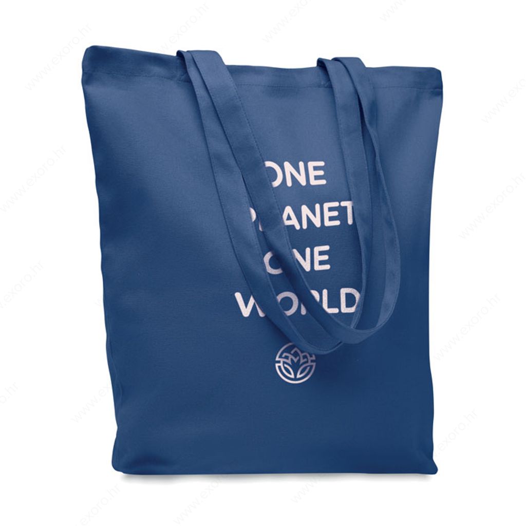 MO6442-04 Torba shopping RASSA COLOURED 38x42x9cm 270g. pamučna, duga ručka, plava