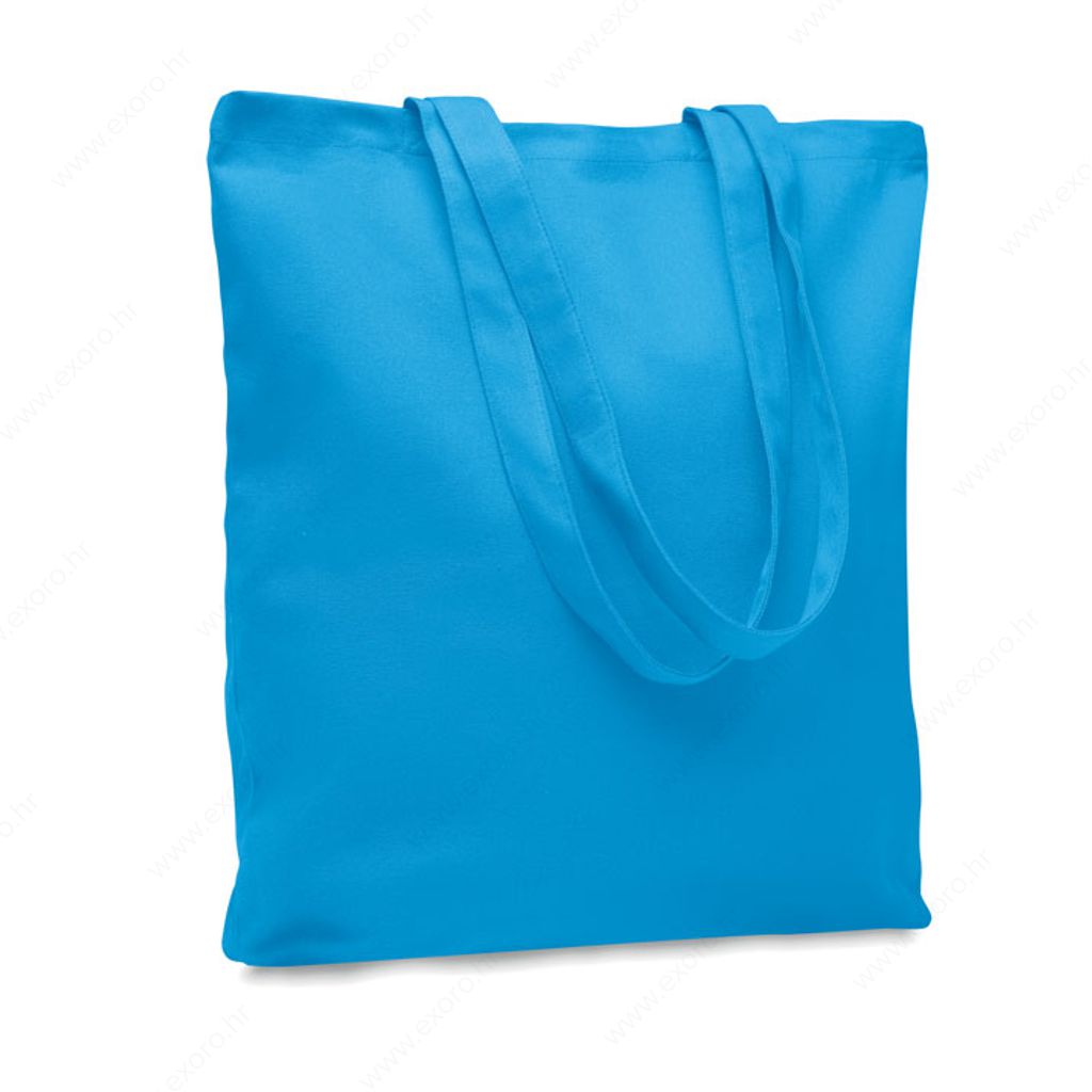 MO6442-12 Torba shopping RASSA COLOURED 38x42x9cm 270g. pamučna, duga ručka, tirkizna
