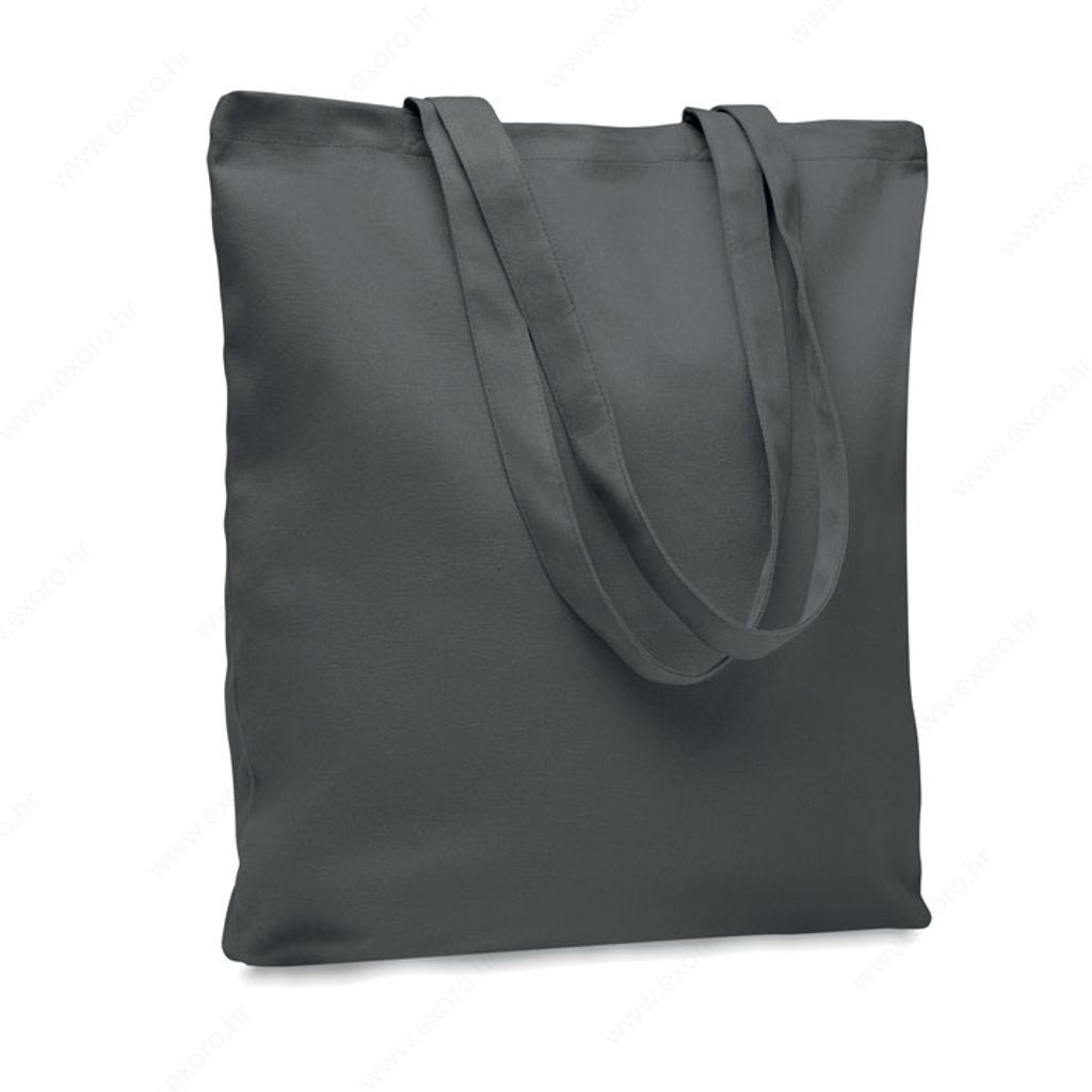 MO6442-15 Torba shopping RASSA COLOURED 38x42x9cm 270g. pamučna, duga ručka, tamno siva