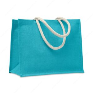 Torba shopping AURA juta, plava (tirquoise)