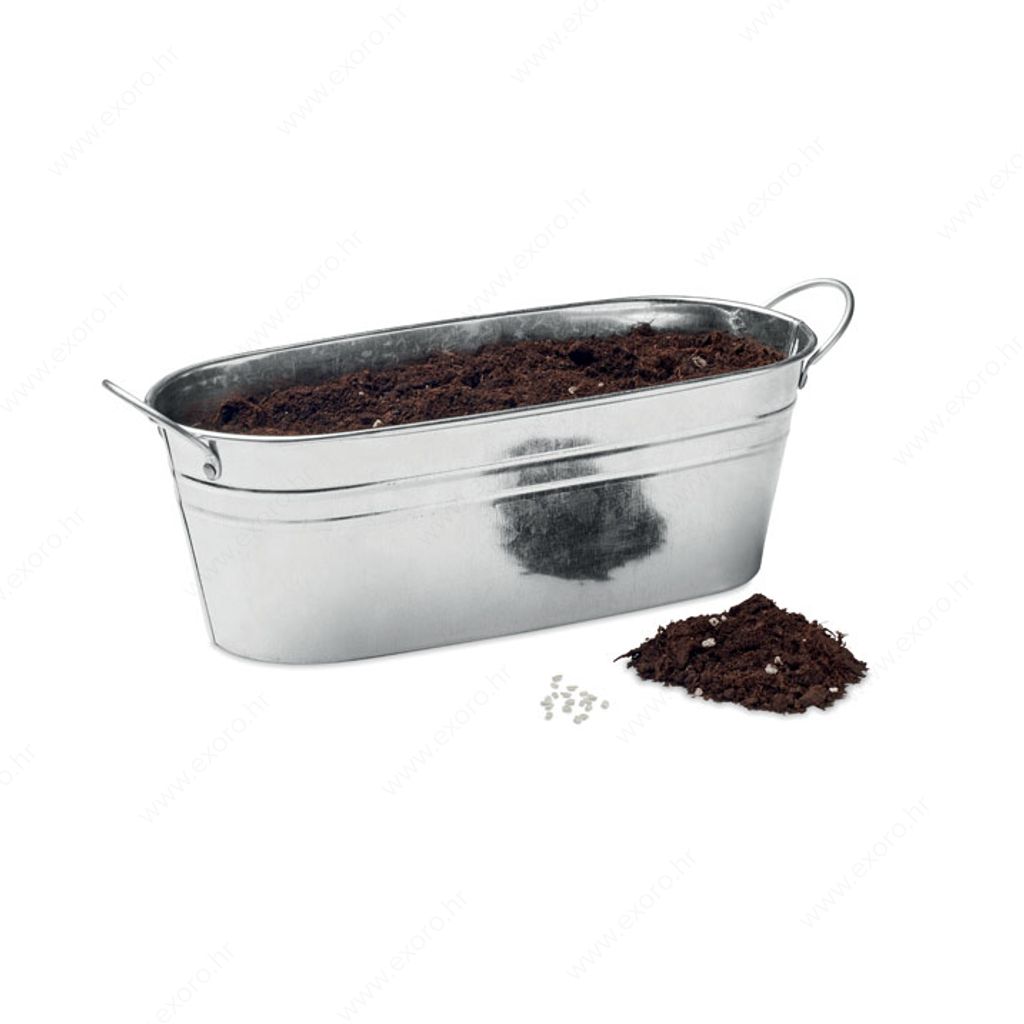MO6497-16 Posuda za cvijeće sa 3 sjemenke bilja MIX SEEDS metalna