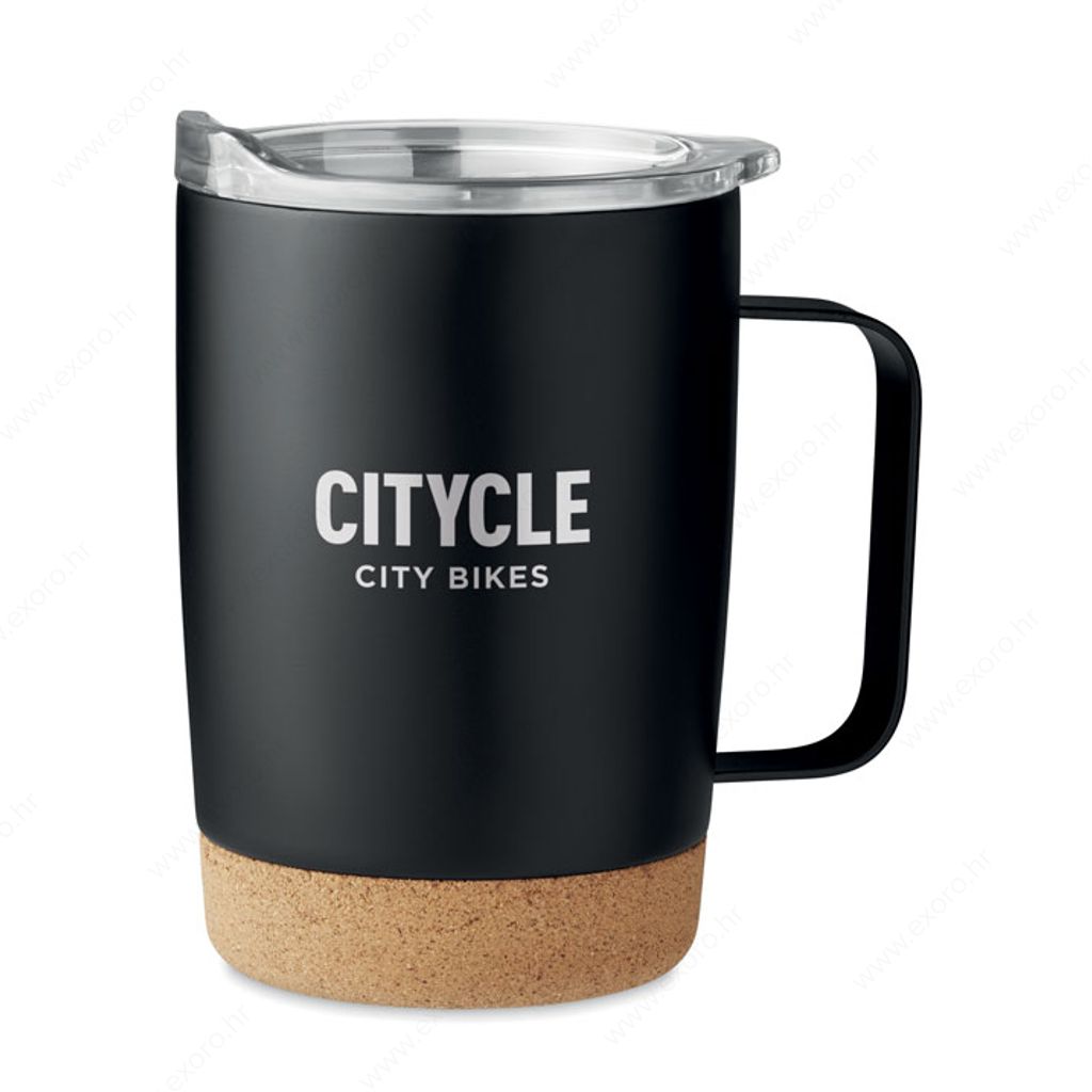 MO6533-03 Šalica RUBY termo, metalna, 300ml, crna