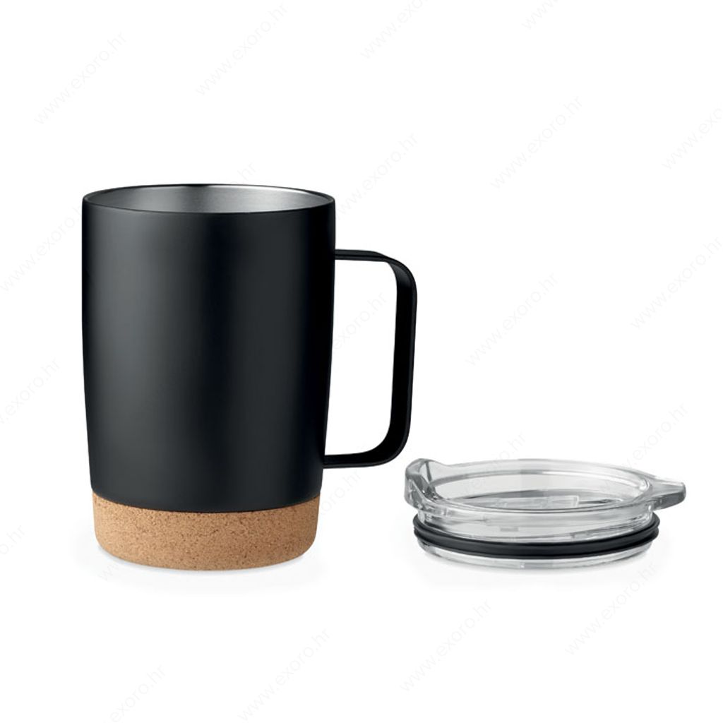 MO6533-03 Šalica RUBY termo, metalna, 300ml, crna