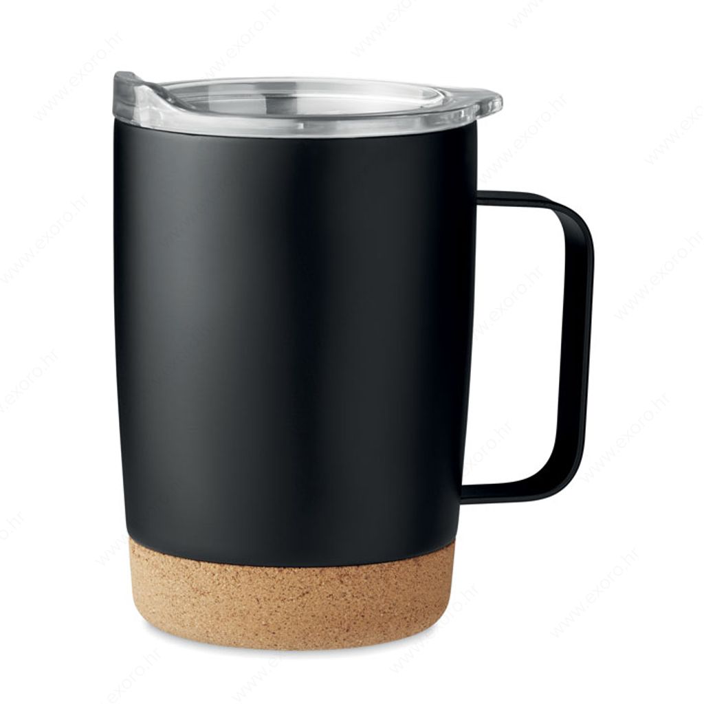 MO6533-03 Šalica RUBY termo, metalna, 300ml, crna