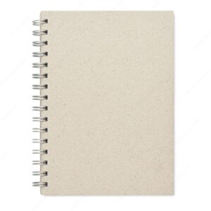 Notes spiralni A5 GRASS BOOK 80L, linije, bež