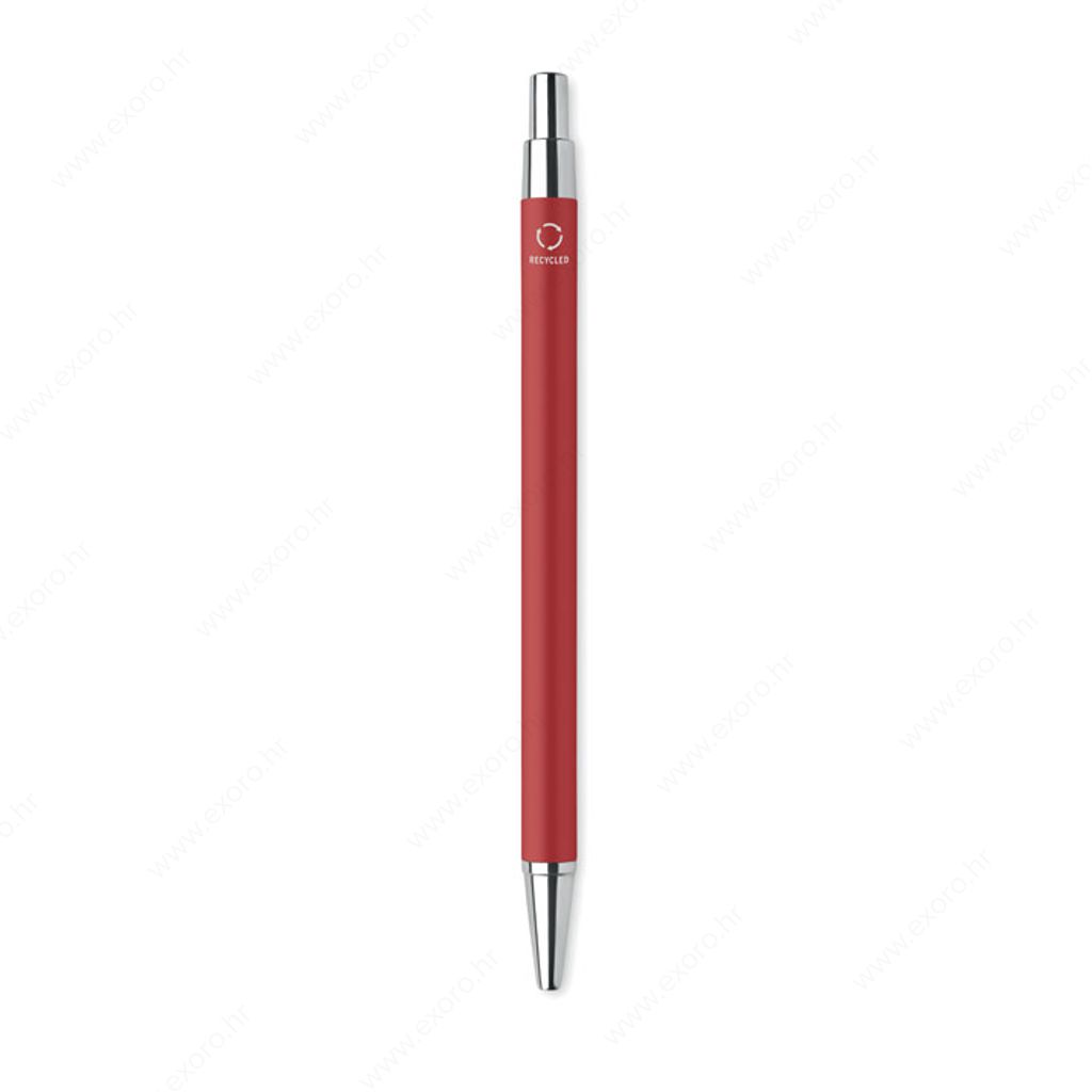 MO6560-05 Olovka kemijska DANA Push button, plavi ispis, aluminijska, crvena