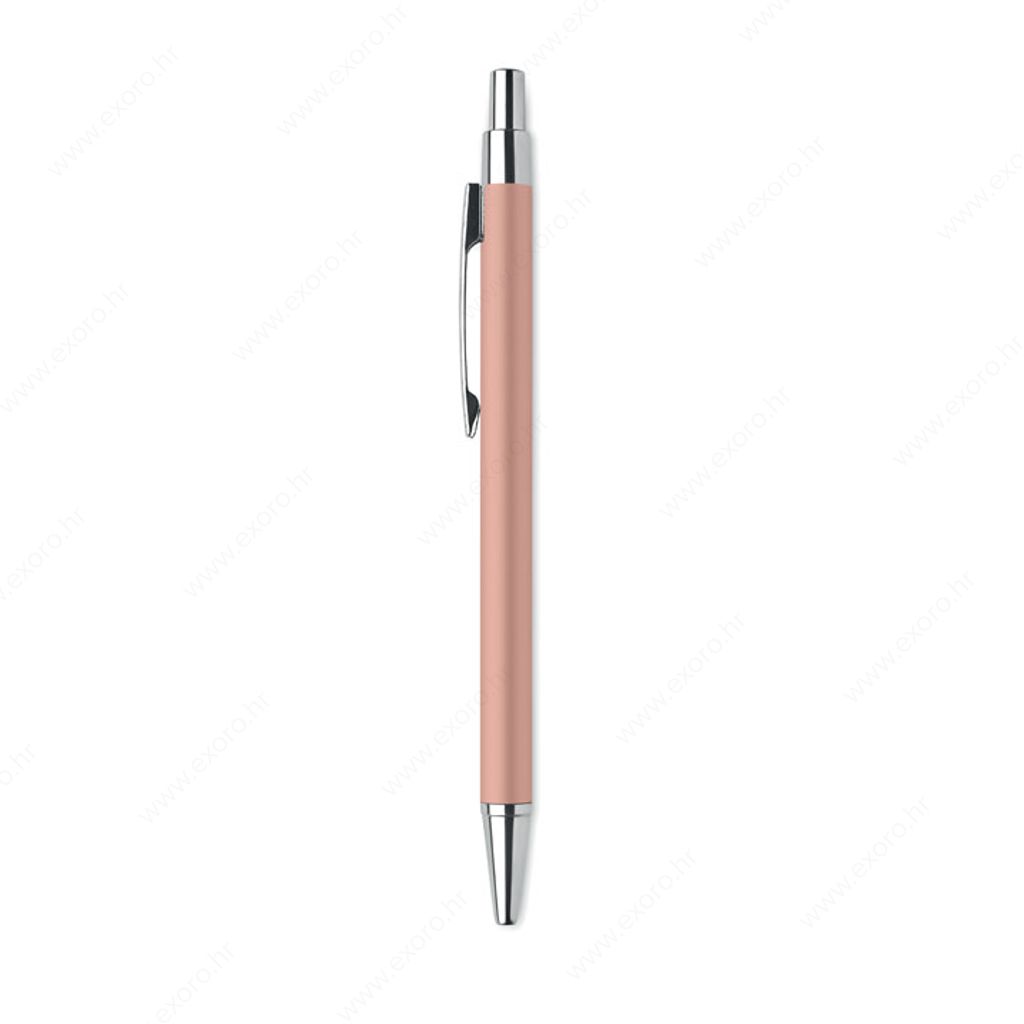MO6560-95 Olovka kemijska DANA Push button, plavi ispis, aluminijska, rose gold