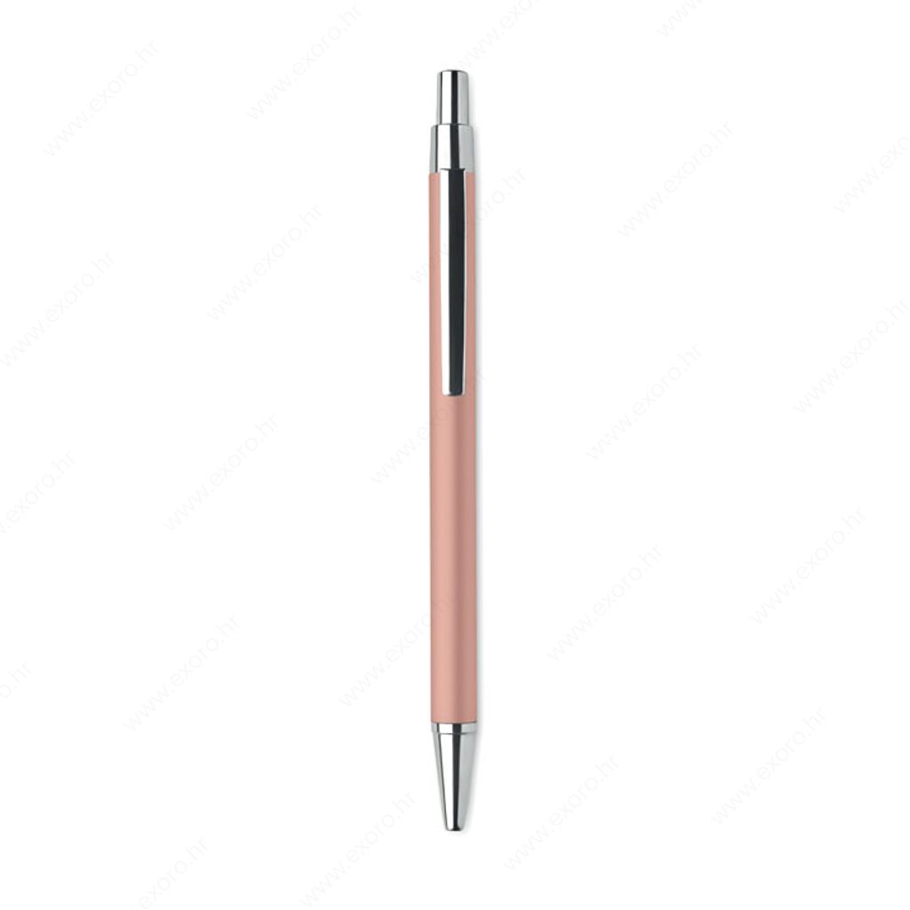 MO6560-95 Olovka kemijska DANA Push button, plavi ispis, aluminijska, rose gold