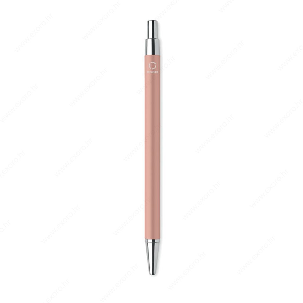 MO6560-95 Olovka kemijska DANA Push button, plavi ispis, aluminijska, rose gold