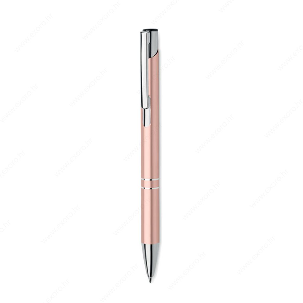 MO6561-95 Olovka kemijska BERN RA Push button, plavi uložak, aluminijska, bež/crvena