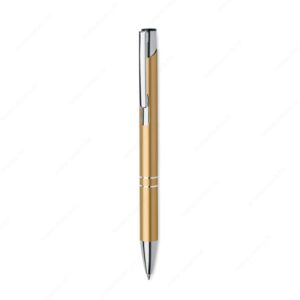 Olovka kemijska BERN RA Push button, plavi uložak, aluminijska, zlatna