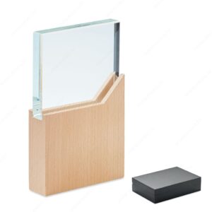 Nagradna plaketa ZEAL staklo + drvo