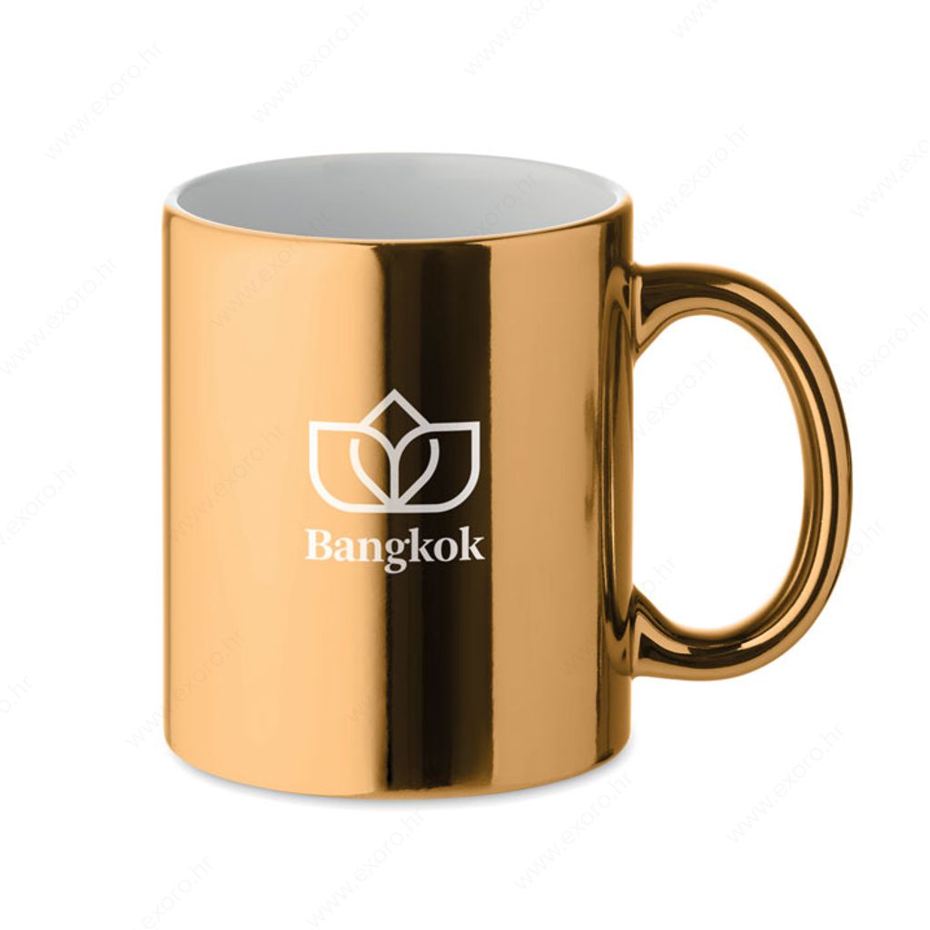 MO6607-98 Šalica HOLLY keramička 300ml, zlatna