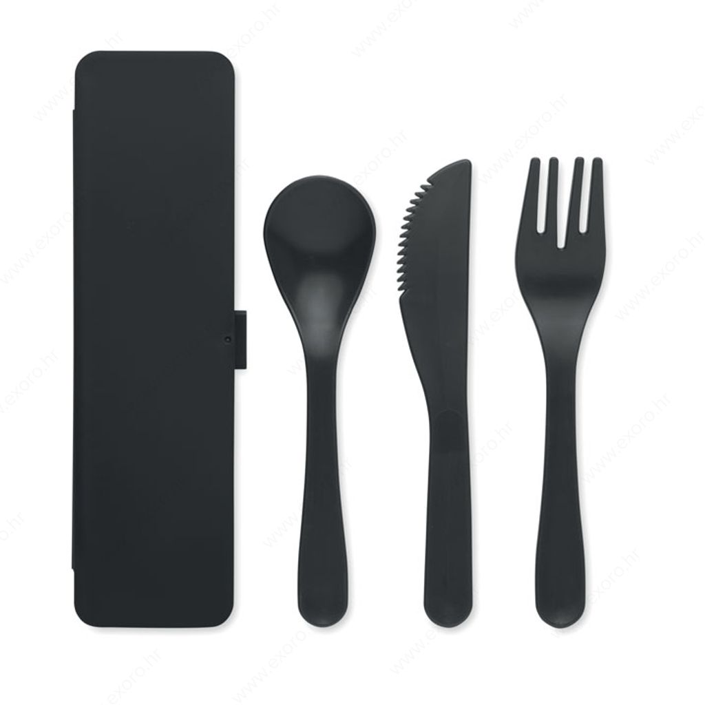 MO6661-03 Pribor za jelo RIGATA pp, crni