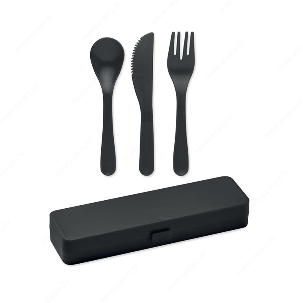 MO6661-03 Pribor za jelo RIGATA pp, crni