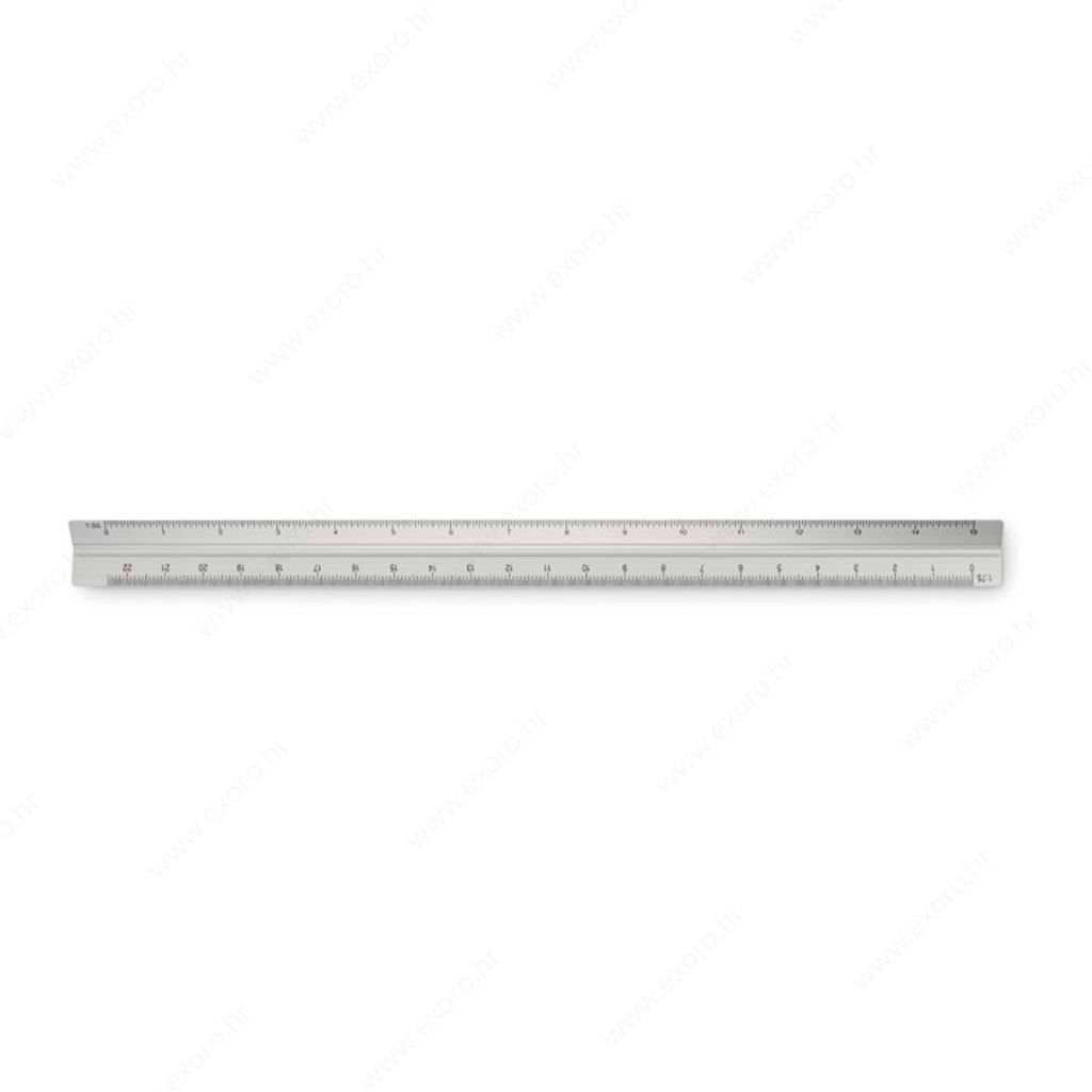 MO6698-16 Ravnalo TRIA od aluminija 30 cm, mat srebrni