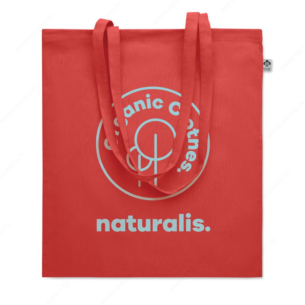 MO6711-05 Torba shopping NUORO COLOUR pamučna, duge ručke, 180g., crvena