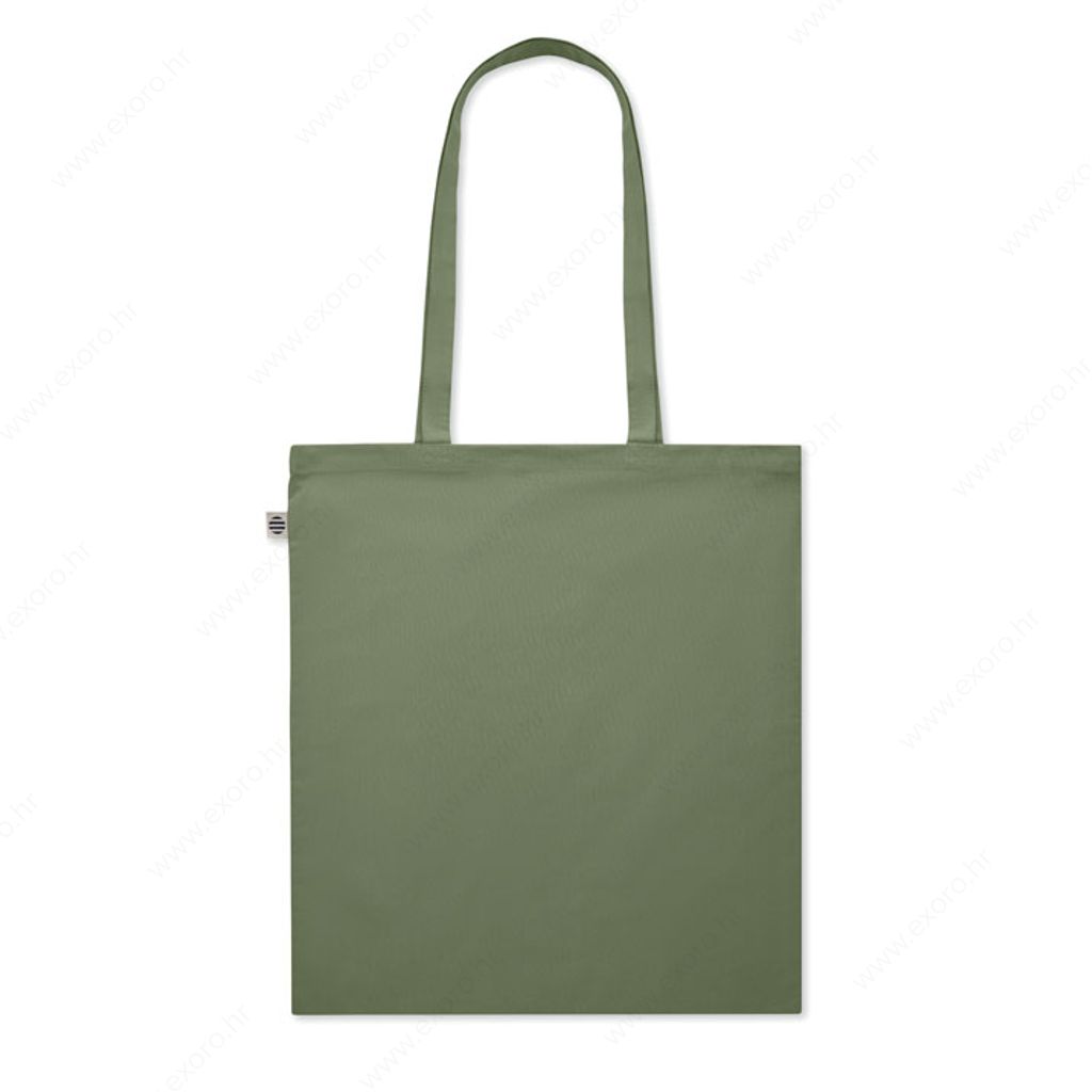 MO6711-09 Torba shopping NUORO COLOUR pamučna, duge ručke, 180g., zelena