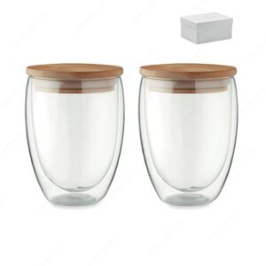 Čaša TIRANA SET staklena + poklon kutija pk2