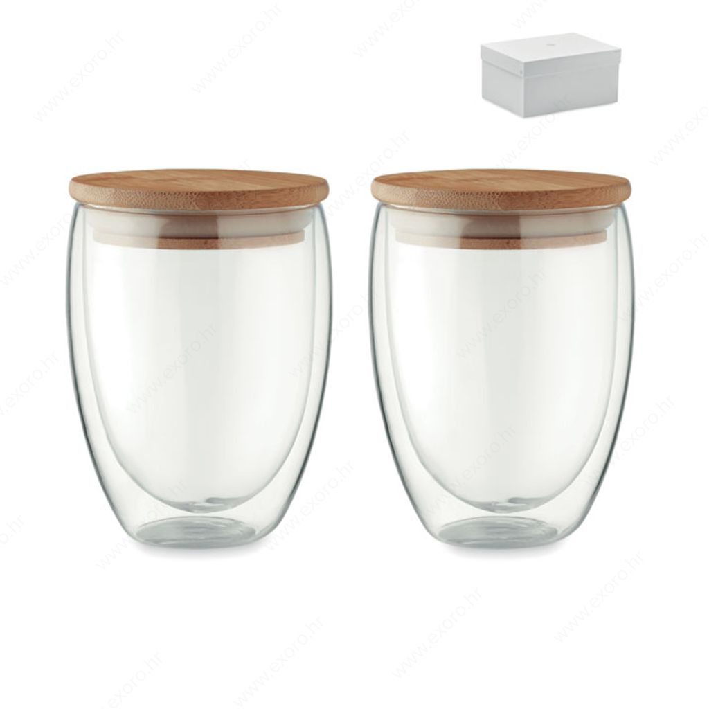 MO6739-22 Čaša TIRANA SET staklena + poklon kutija pk2