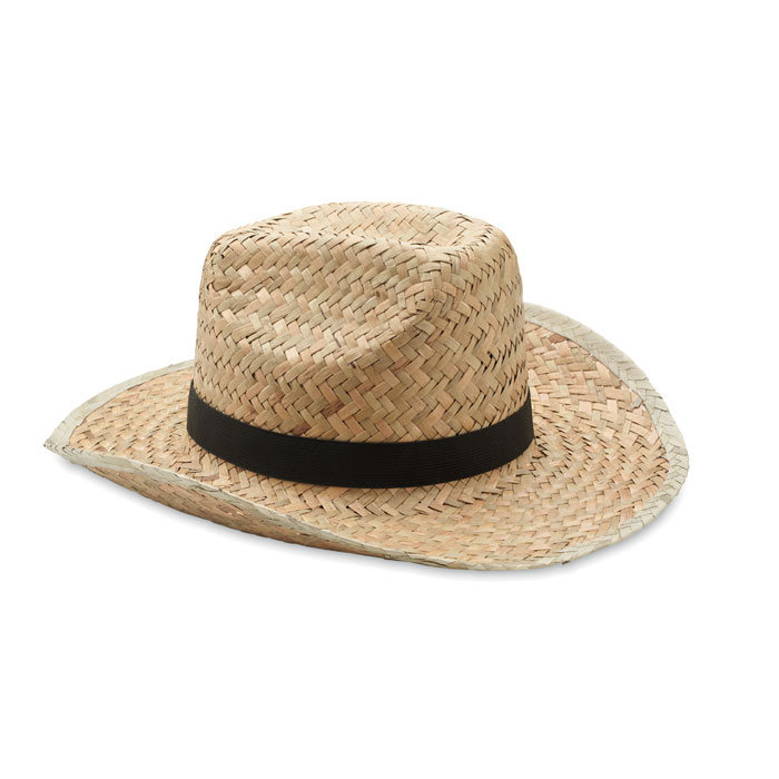 MO6755-03 Šešir TEXAS slamnati crni