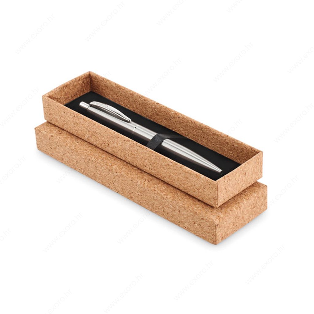 MO6794-16 Set darovni GRAZ, kemijska olovka čelik u kutiji od pluta